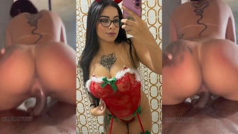 Kau Martini transando no pelo rebolando forte na piroca do negão
