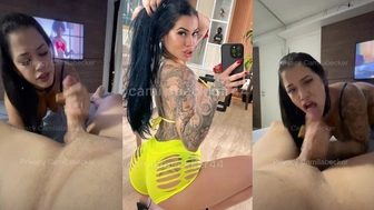 Boqueteira do Privacy mamando o caralho do gordinho em vídeo caseiro