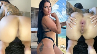 Camila Becker caiu na net pelada de quatro piscando o cu
