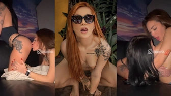 Mari Ávila chupando a buceta da novinha tatuada no porno lésbico do Privacy
