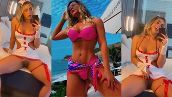 Barbara Botelho pelada masturbando a buceta e gozando gostoso