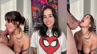 Martina Oliveira caiu na net mamando e tomando gozada na cara