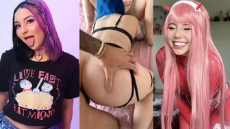 Belle Belinha fodendo de quatro e chupando a buceta da Kinechan