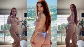 Rafaela Berger nua mostrando a buceta e os peitos no Privacy