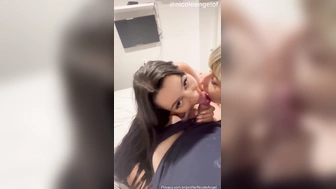 Nicole Angel transando com casal de amigos