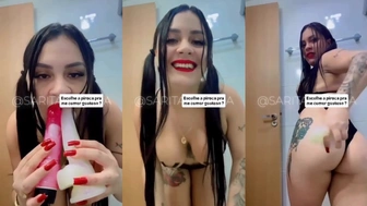 Sarita Rosada erome nua mostrando seus consolos e se exibindo na internet