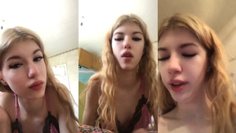 Ao vivo novinha loirinha gostosa se exibindo e falando putaria ao vivo