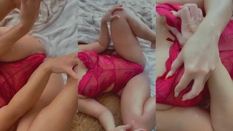 Natalie Tortelli erome alisando corpo com lingerie atolada na buceta