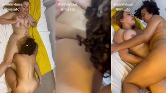 Misato porno lésbico chupando buceta e se esfregando com amiga