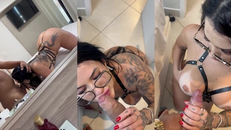 Porno oral Camila Becker chupando rola grossa com rabo empinado