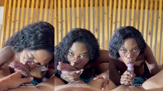 Luana Couto sexo oral com muita porra quente na boquinha