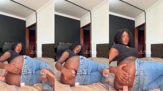 Onlyfans Luana Couto socando consolo na xota de ladinho na cama