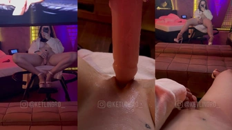 Ketlin Groisman privacy gozando com consolo na xoxota
