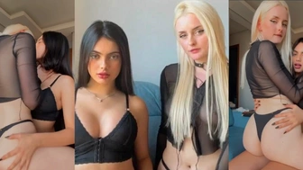 Brenda Trindade e Ninfo Bad transando no porno lésbico do Privacy