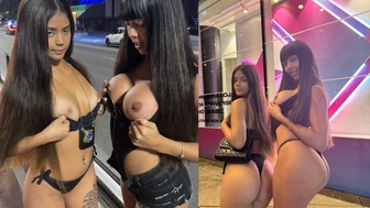 Ninfah Japa e Mariah Kalili peladas transando em porno lésbico do Privacy