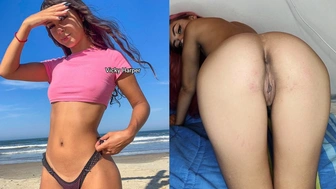 Vicky Harper caiu na net mostrando a bucetinha com calcinha transparente