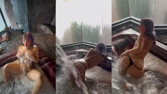 Belle Belinha porno amador de quatro na banheira do motel querendo foder
