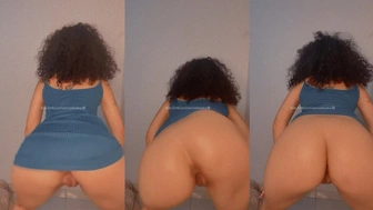 Aquela La mexendo a bunda grande bem safada e sem calcinha