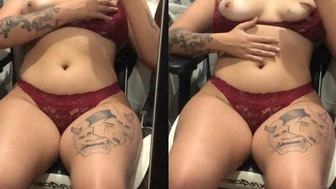 Kodarp erome filmando a buceta e os peitos só de lingerie