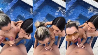Clara Dalcol sexo pagando boquete duplo com amiga gostosa